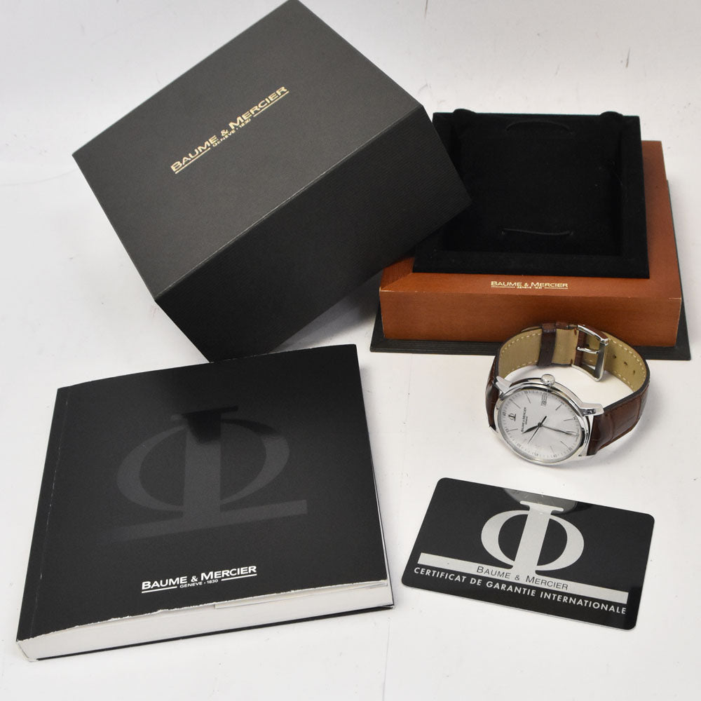 with paper Baume & Mercier Classima 65553 Date white Dial Quartz Men's
 Watch R#143848
