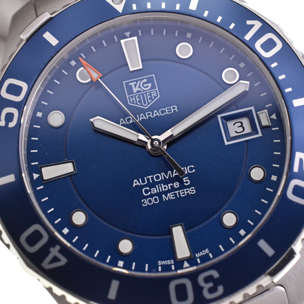 with paper TAG HEUER Aqua racer WAN2111.BA0822 Caliber 5 Date blue Dial Automatic Men's
 Watch A#143851