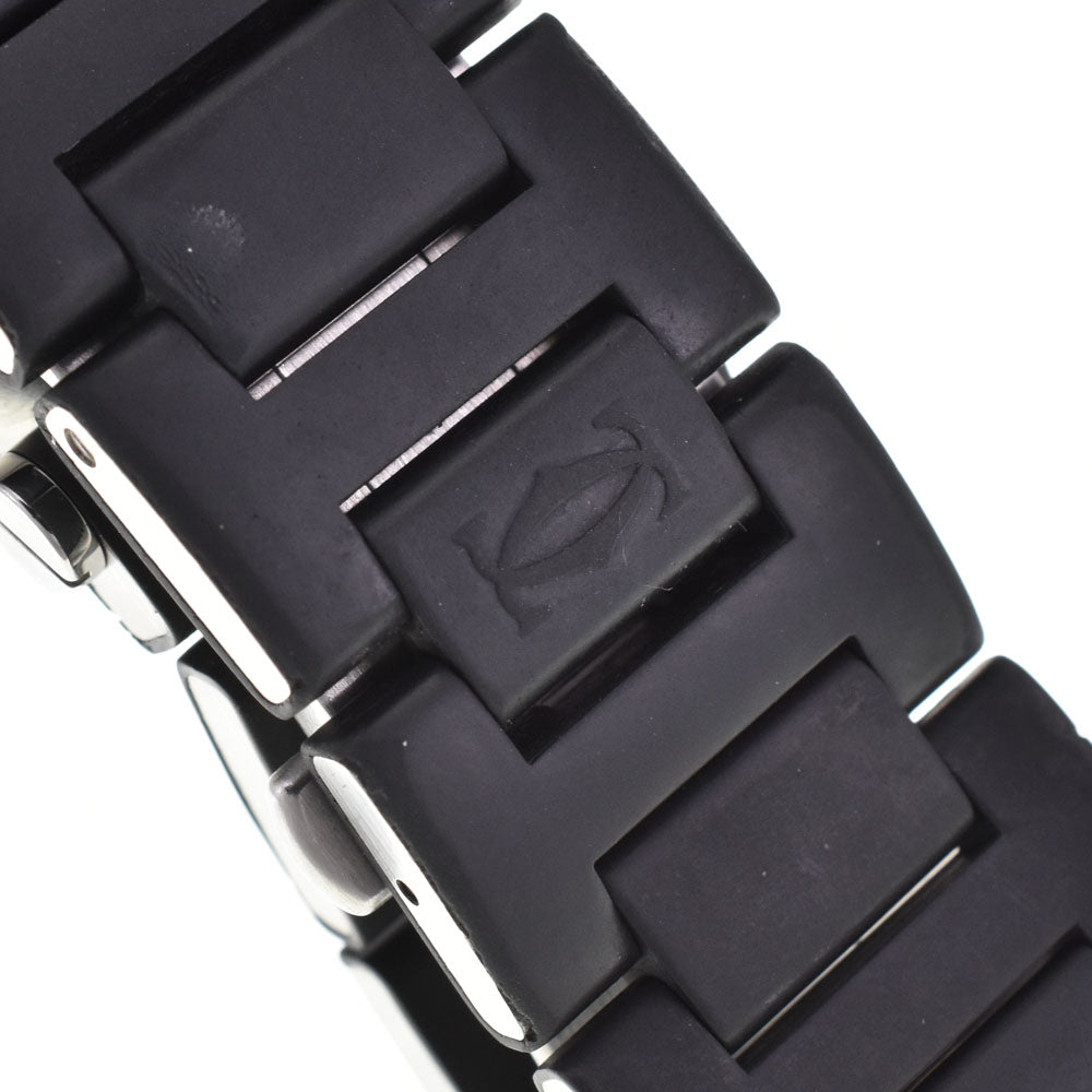 with paper CARTIER Pasha Sea Timer Date W31077U2 Stainless Steel / Rubber black Dial Automatic Men's
 Watch R#143855