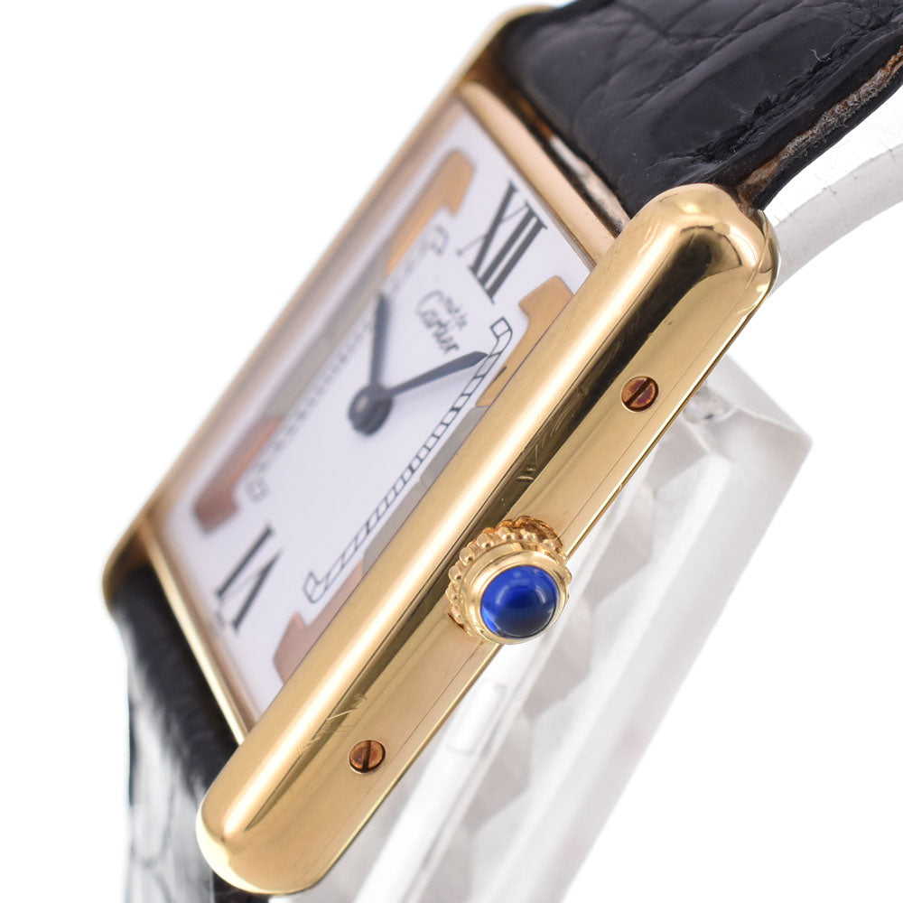 CARTIER Must tank LM Ｗ1006254 White/Trinity Dial Quartz Unisex
 Watch C#143861