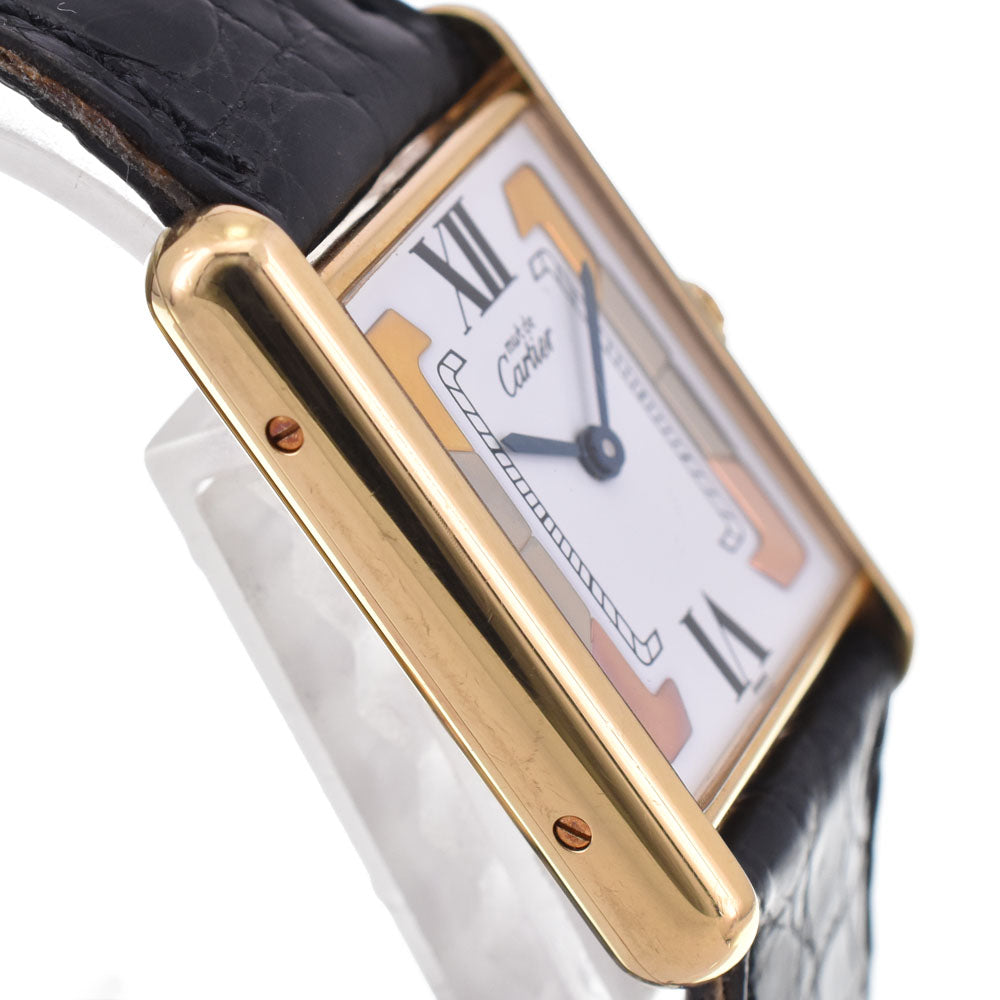 CARTIER Must tank LM Ｗ1006254 White/Trinity Dial Quartz Unisex
 Watch C#143861