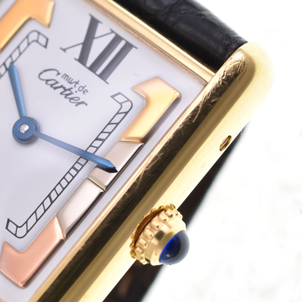 CARTIER Must tank LM Ｗ1006254 White/Trinity Dial Quartz Unisex
 Watch C#143861