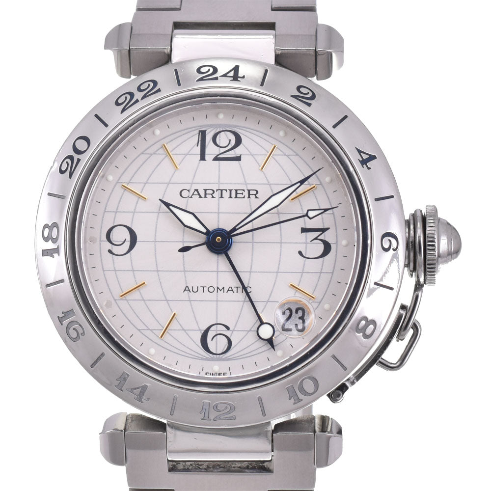 CARTIER Pasha C Meridian GMT W31029M7 Date Silver Dial Automatic Unisex
 Watch B#143863
