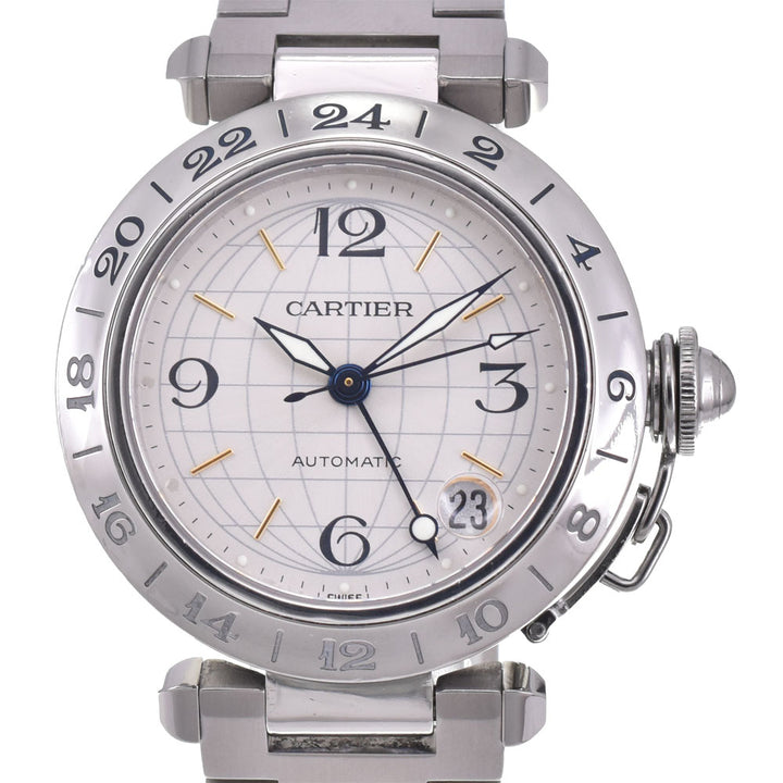 CARTIER Pasha C Meridian GMT W31029M7 Date Silver Dial Automatic Unisex
 Watch B#143863