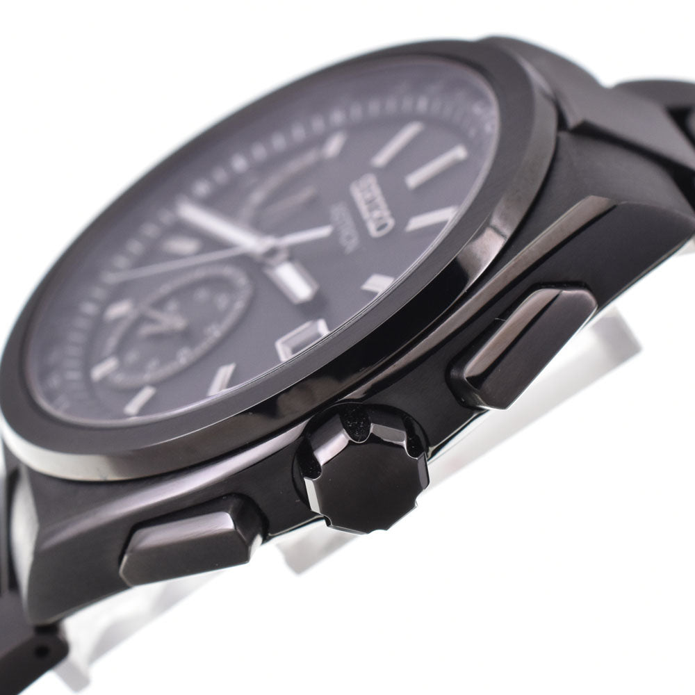 with paper SEIKO Astron SBXY087 World Time Day Date black Dial Radio Sync Solar Men's
 Watch R#143868