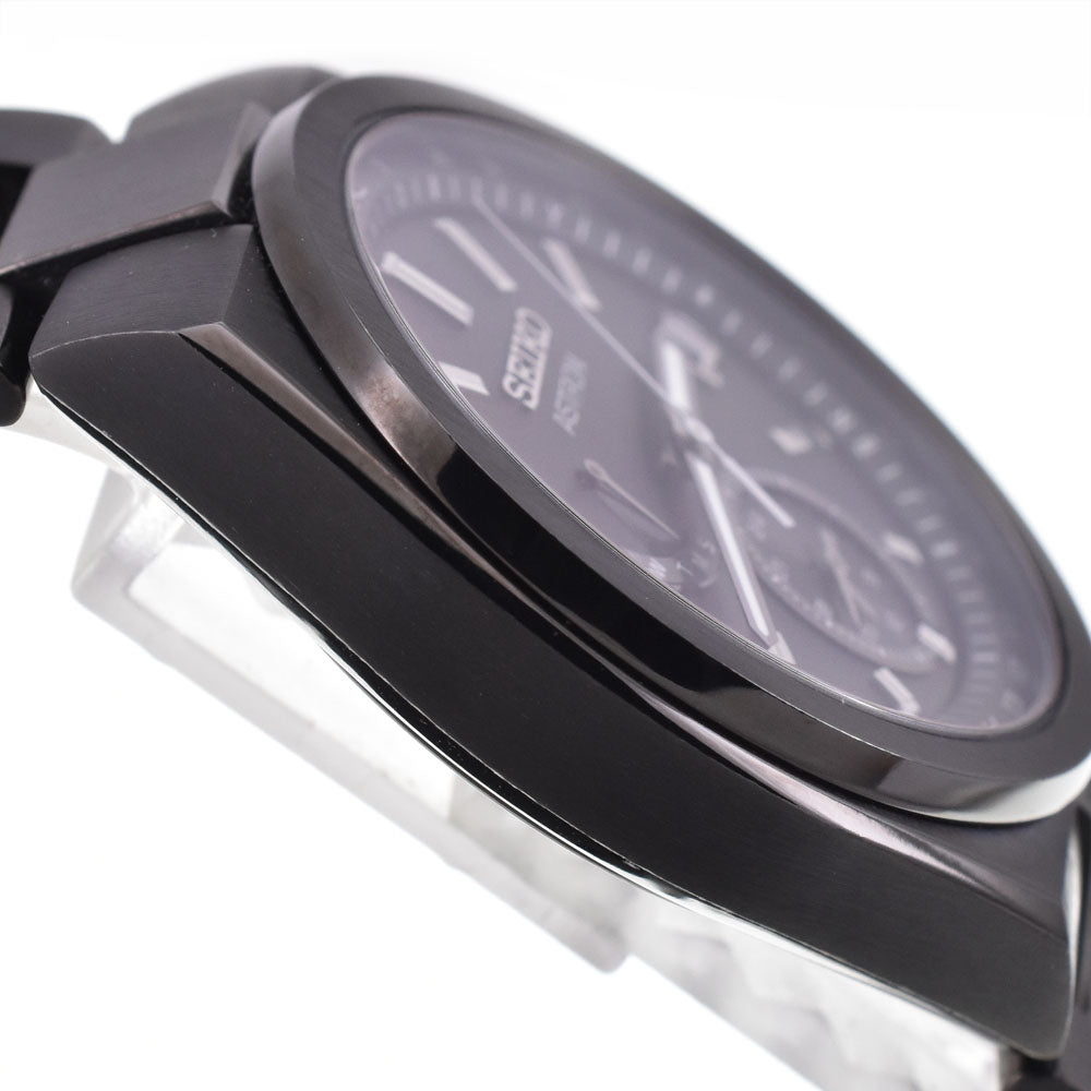 with paper SEIKO Astron SBXY087 World Time Day Date black Dial Radio Sync Solar Men's
 Watch R#143868