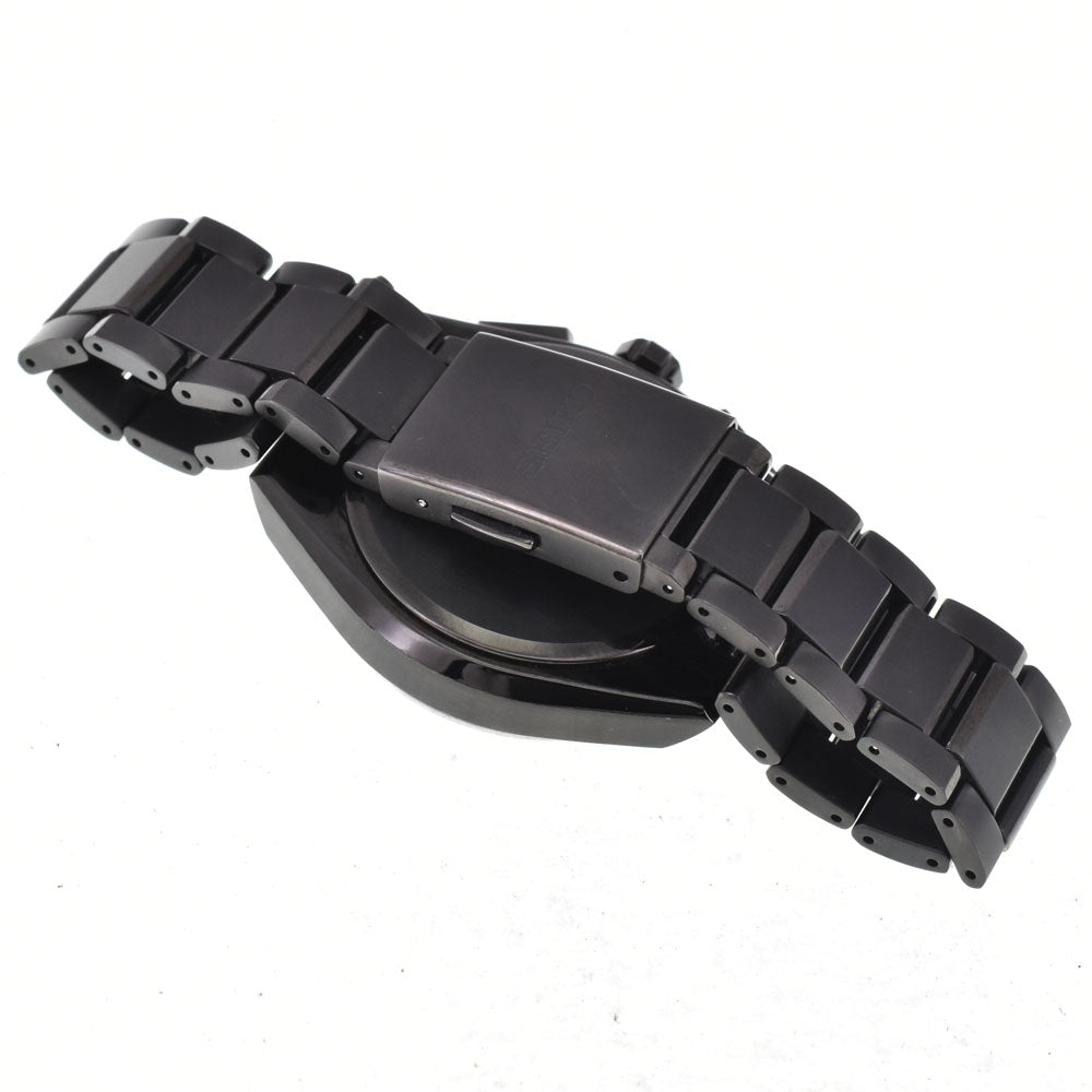 with paper SEIKO Astron SBXY087 World Time Day Date black Dial Radio Sync Solar Men's
 Watch R#143868