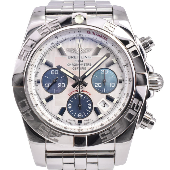 BREITLING Chrono mat 44 AB0110 Limited to 300 White / blue shell Dial Automatic Men's
 Watch R#143870