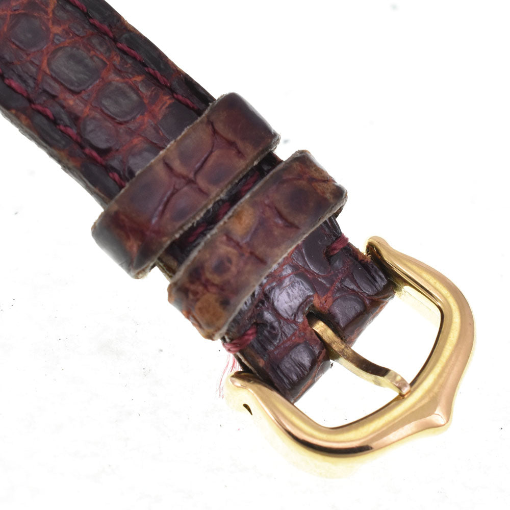 CARTIER Must Coris W1000653 SV925 (Gold Plated) / Leather Ivory Dial Quartz Ladies
 Watch R#143880