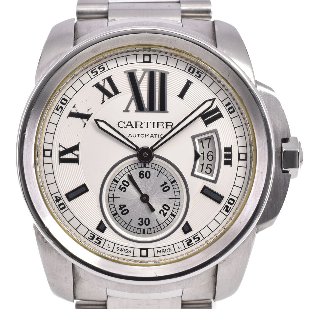 CARTIER Caribre de Cartier W7100015 Small second date Silver Dial Automatic Men's
 Watch A#143882