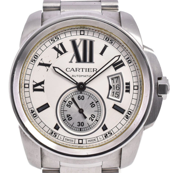 CARTIER Caribre de Cartier W7100015 Small second date Silver Dial Automatic Men's
 Watch A#143882