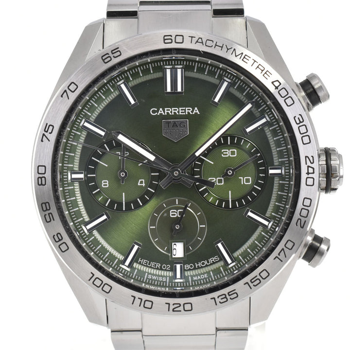 TAG HEUER Carrera02 Sports CBN2A10 Chronograph Date green Dial Automatic Men's
 Watch R#143889