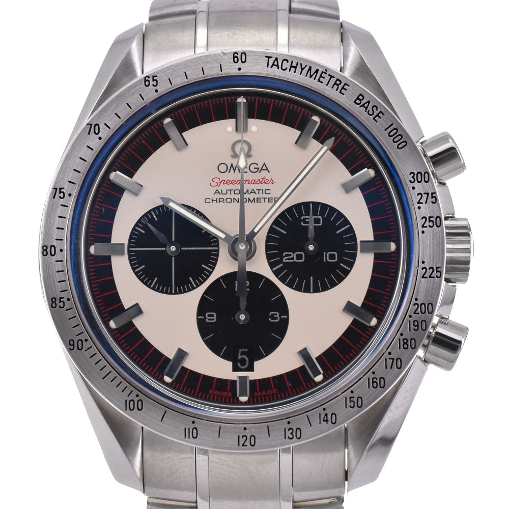 OMEGA Speedmaster Schumacher Legend 3559.32 Chronograph Date Limited Edition Silver (Ivory) / Black Dial Automatic Men's
 Watch A#143894