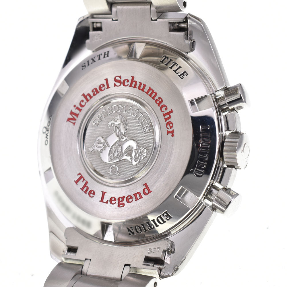 OMEGA Speedmaster Schumacher Legend 3559.32 Chronograph Date Limited Edition Silver (Ivory) / Black Dial Automatic Men's
 Watch A#143894