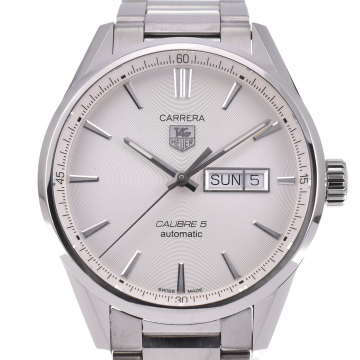 with paper TAG HEUER Carrera WAR201B.BA0723 Day Date Caliber 5 Silver Dial Automatic Men's
 Watch A#143895