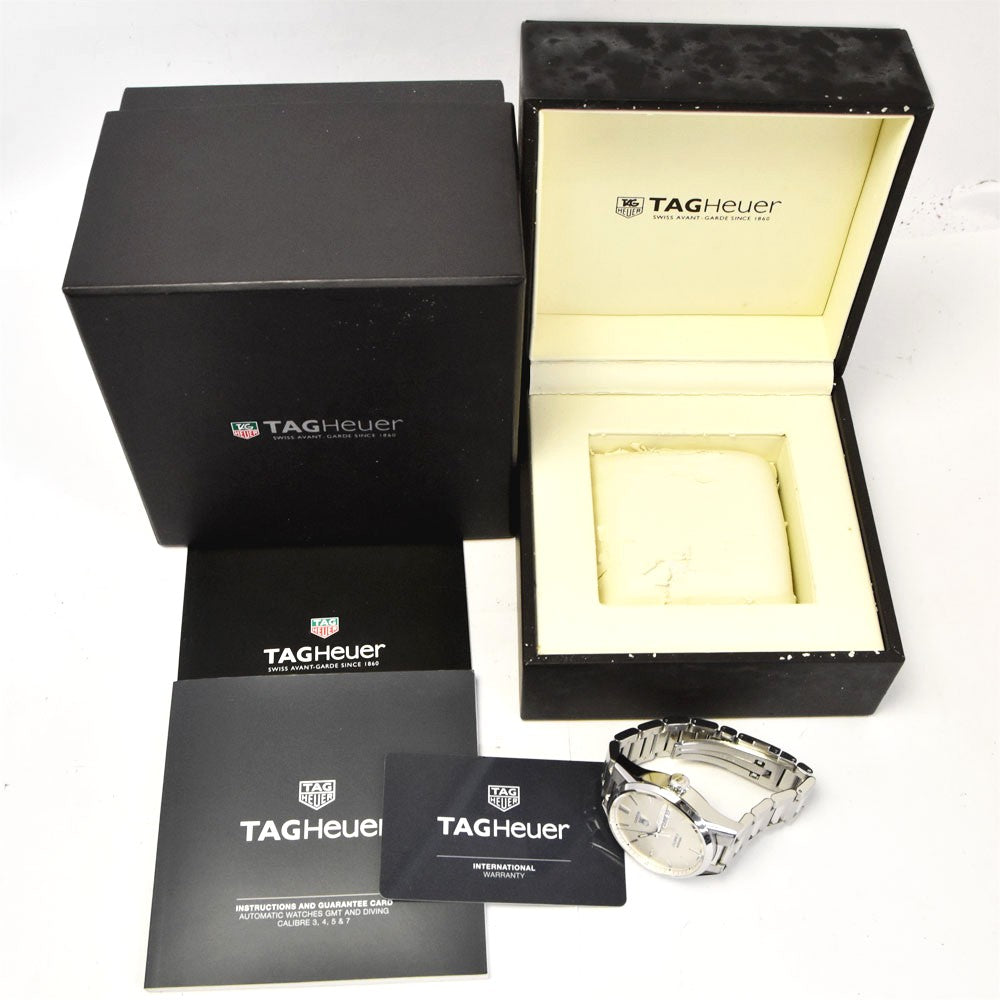 with paper TAG HEUER Carrera WAR201B.BA0723 Day Date Caliber 5 Silver Dial Automatic Men's
 Watch A#143895