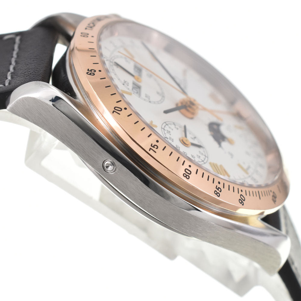 OMEGA Speedmaster 3336.20 Triple calendar moon phase chronograph K18YG Bezel white Dial Automatic Men's
 Watch R#143896