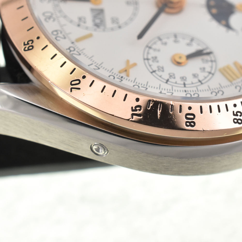 OMEGA Speedmaster 3336.20 Triple calendar moon phase chronograph K18YG Bezel white Dial Automatic Men's
 Watch R#143896