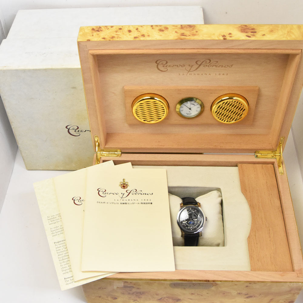 CUERVO Y SOBRINOS Havana Brost Triple Calendar 1124 black Dial Automatic Men's
 Watch R#143900