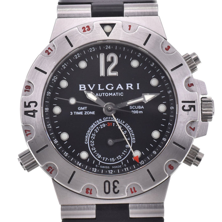 BVLGARI Diagono Scuba SD38SGMT GMT date black Dial Automatic Men's
 Watch A#143906