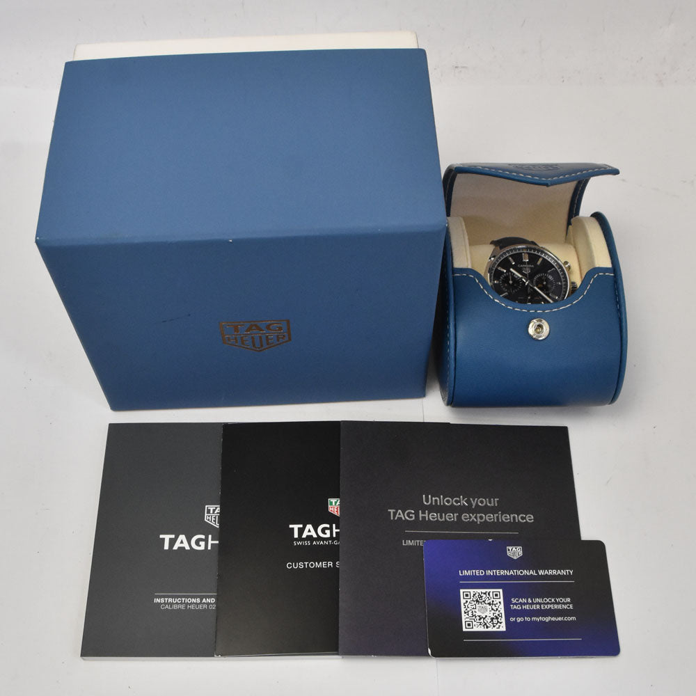 with paper TAG HEUER Carrera Caliber Heuer 02 CBN201A Tomiya Limited Edition Model Black / blue Dial Automatic Men's
 Watch R#143907