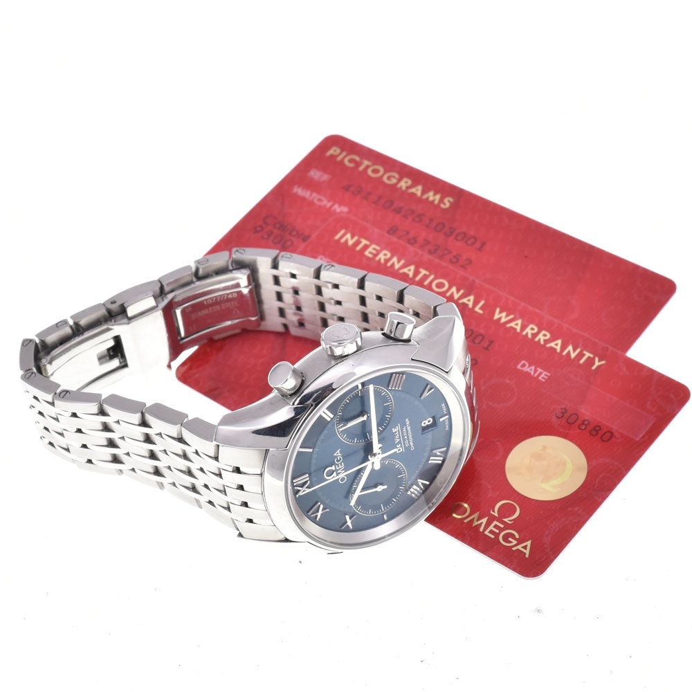 with paper OMEGA De Ville Coaxial 431.10.42.51.03.001 Chronograph Date blue Dial Automatic Men's
 Watch B#143915