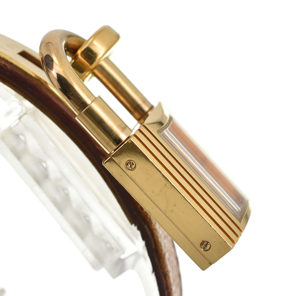 HERMES Kelly watch Gold Plated / Leather gold Dial Quartz Ladies
 Watch R#143926