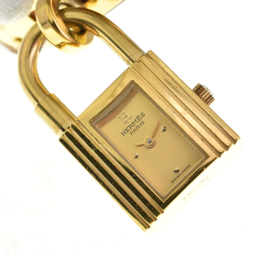 HERMES Kelly watch Gold Plated / Leather gold Dial Quartz Ladies
 Watch R#143926