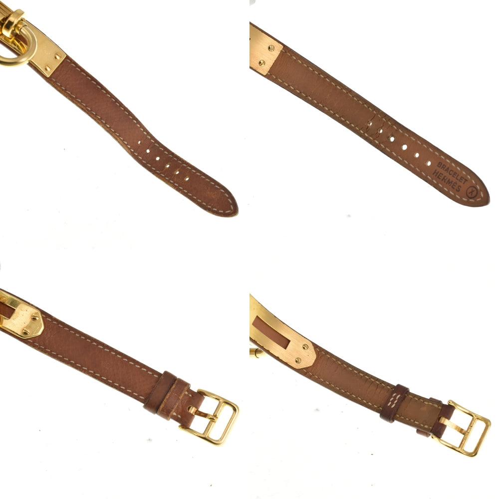 HERMES Kelly watch Gold Plated / Leather gold Dial Quartz Ladies
 Watch R#143926