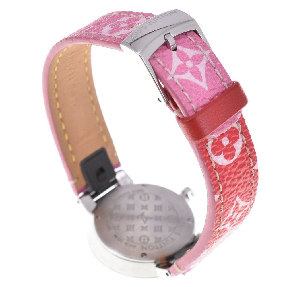 LOUIS VUITTON Tambour Slim Diamant Dentel PM QA109Z diamond White shell Dial Quartz Ladies
 Watch A#143933