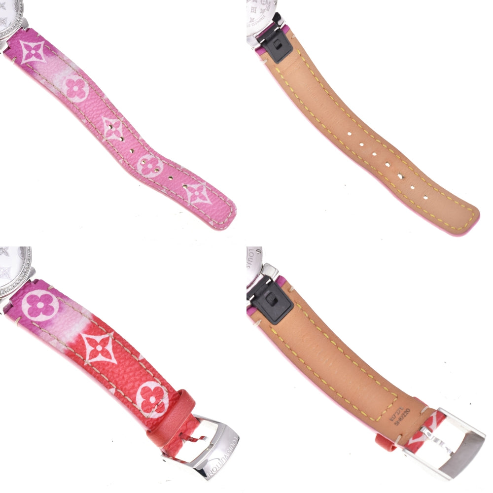 LOUIS VUITTON Tambour Slim Diamant Dentel PM QA109Z diamond White shell Dial Quartz Ladies
 Watch A#143933