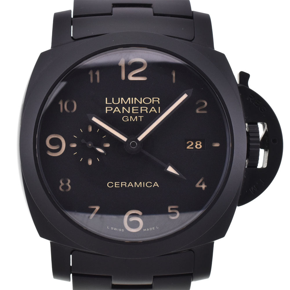 with paper PANERAI Luminor 1950 3DAYS GMT Tuttonero PAM00438 Ceramic Small Second Date black Dial Automatic Men's
 Watch R#143934