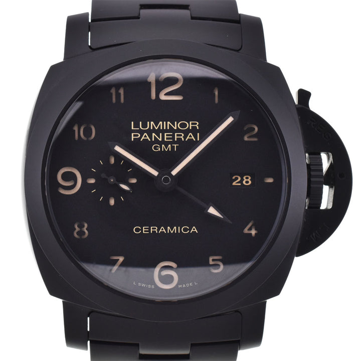 with paper PANERAI Luminor 1950 3DAYS GMT Tuttonero PAM00438 Ceramic Small Second Date black Dial Automatic Men's
 Watch R#143934