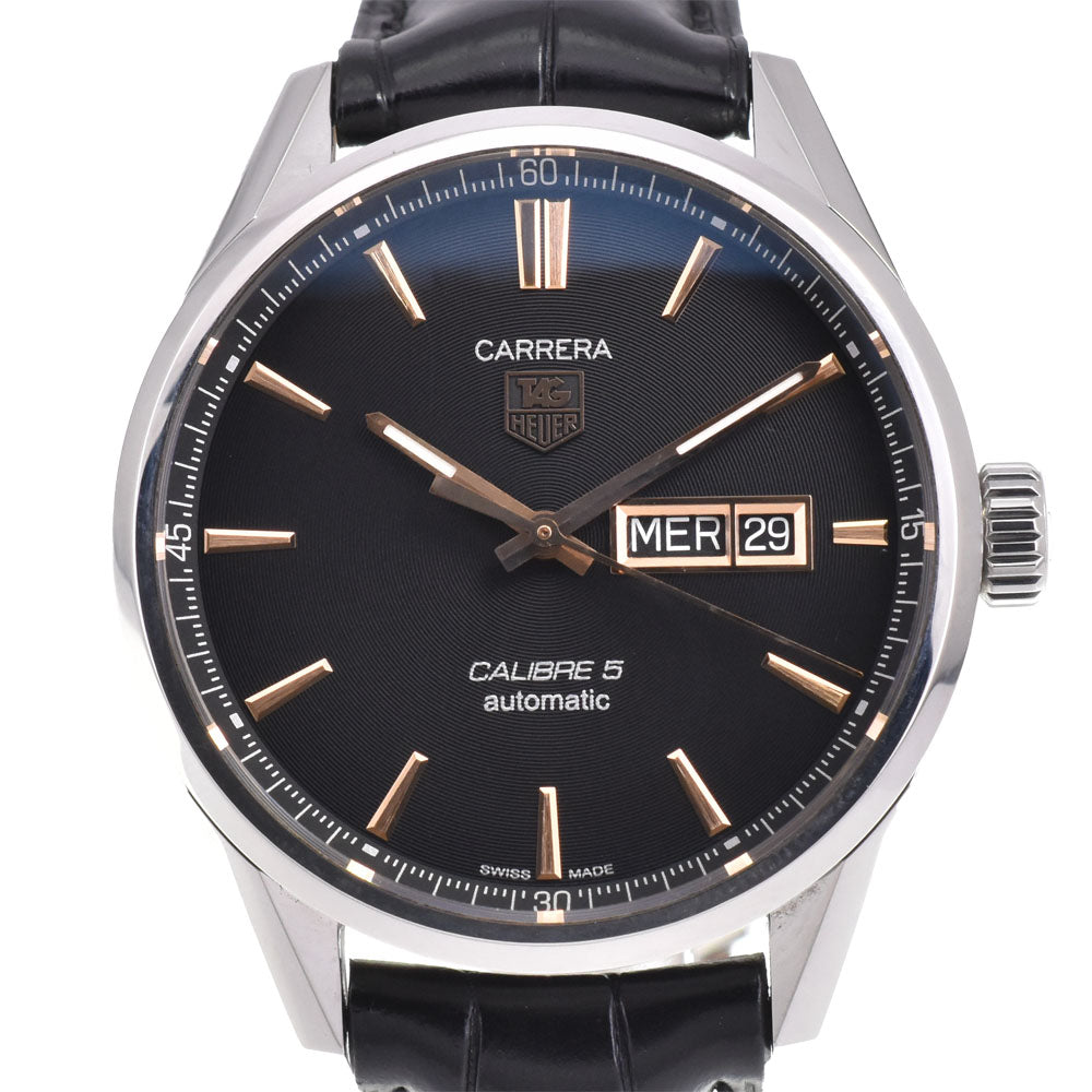 TAG HEUER Carrera Caliber 5 WAR201C-1 Day date black Dial Automatic Men's
 Watch A#143939