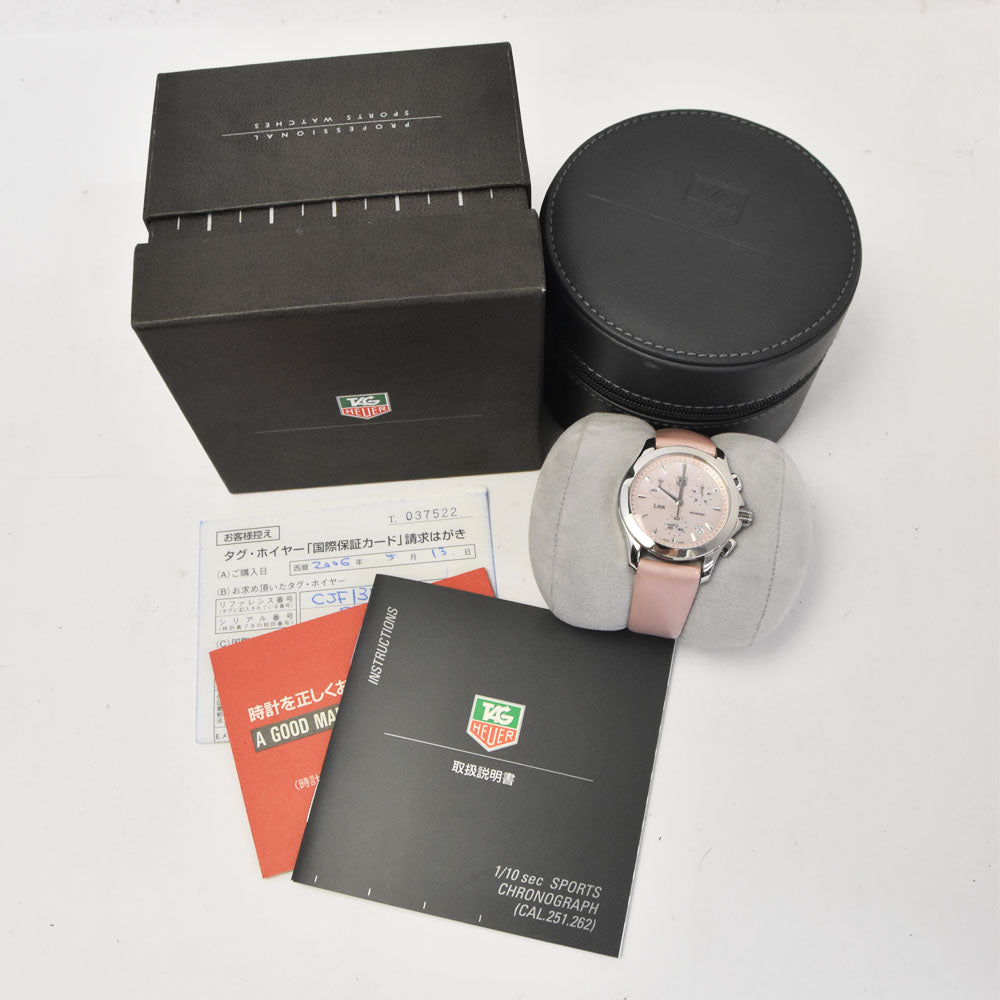 TAG HEUER Link Chronograph Date CJF1311.FC6190 pink Dial Quartz Ladies
 Watch R#143943