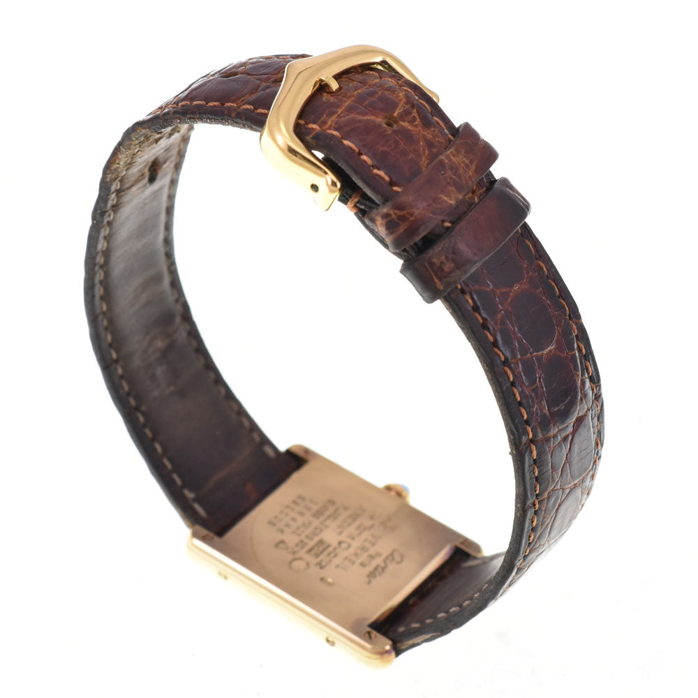 CARTIER Must tank Vermeille W1002753 SV925 (Gold Plated) / Leather gold Dial Quartz Unisex
 Watch R#143944