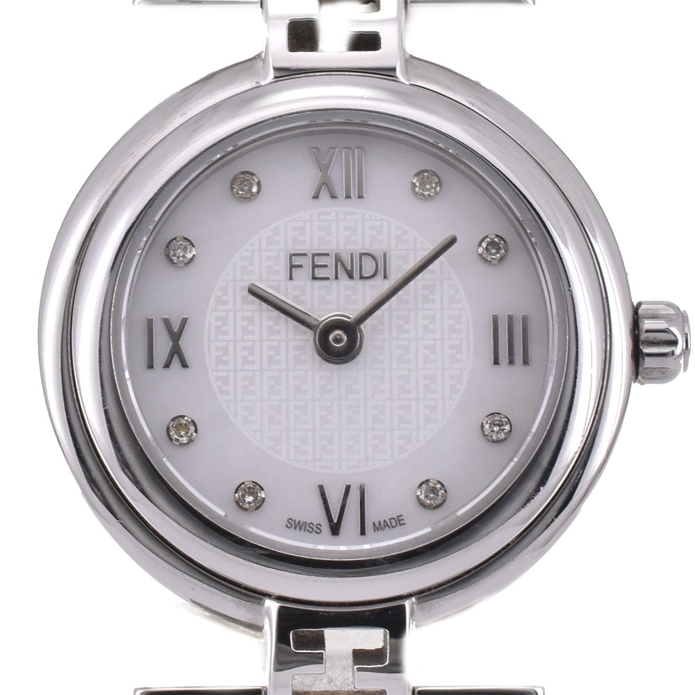 FENDI 2700L 8P Diamond Zucca White shell Dial Quartz Ladies
 Watch A#143951