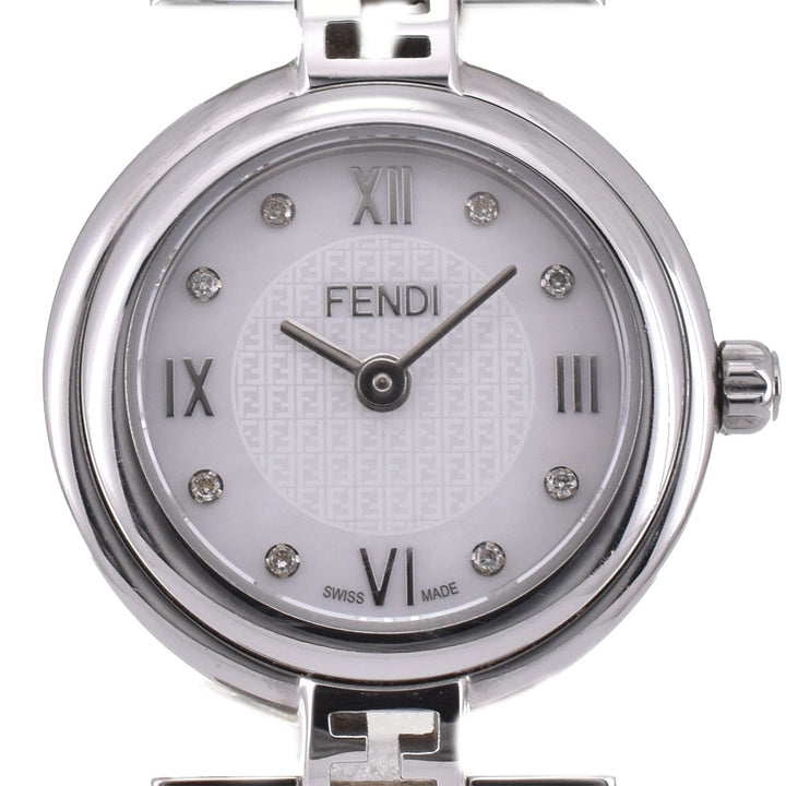 FENDI 2700L 8P Diamond Zucca White shell Dial Quartz Ladies
 Watch A#143951