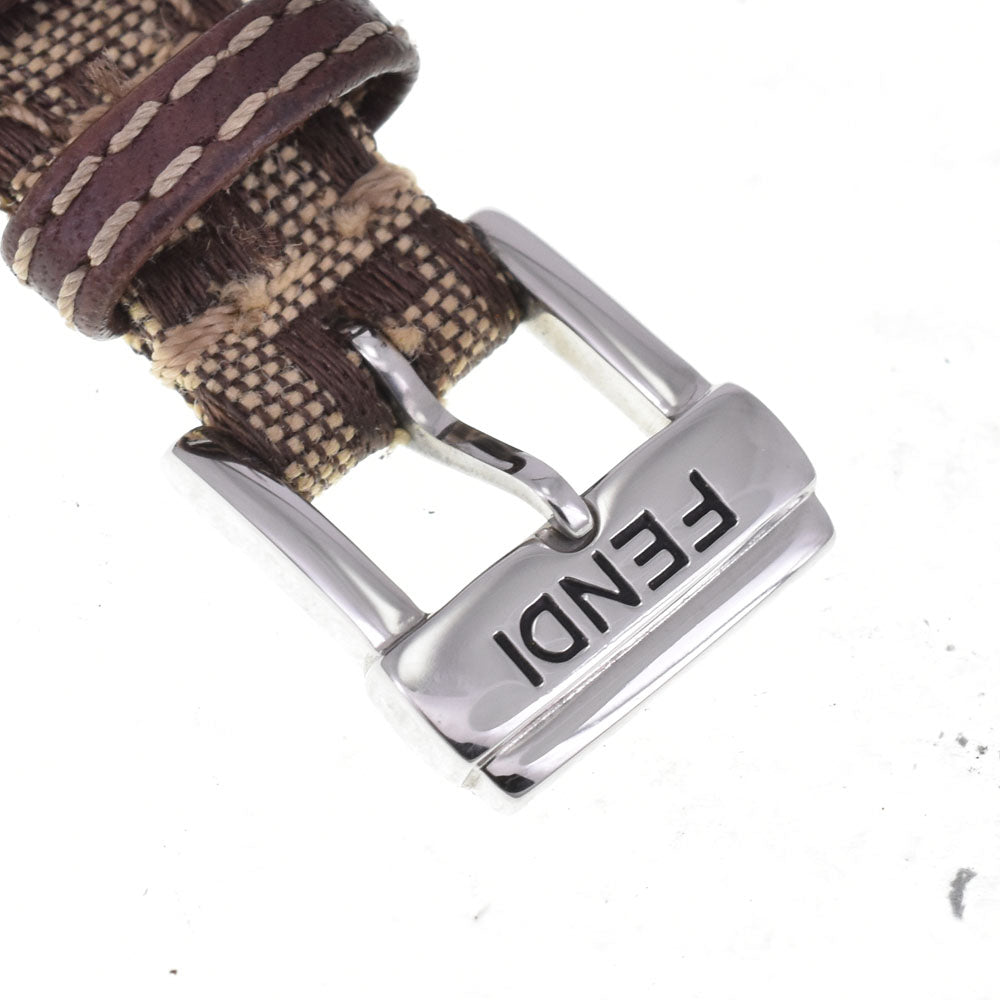 FENDI 2700L 8P Diamond Zucca White shell Dial Quartz Ladies
 Watch A#143951