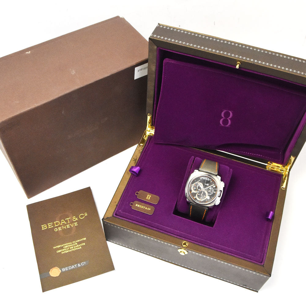 with paper BEDAT&Co No.8 B867.010.310.S Chronograph Date black Dial Automatic Men's
 Watch R#143955