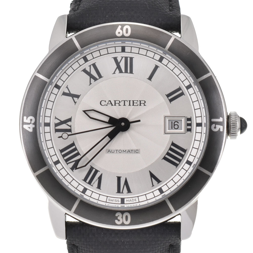 with paper CARTIER Ronde Croisier de Cartier WSRN0002 Silver Dial Automatic Men's
 Watch R#143958