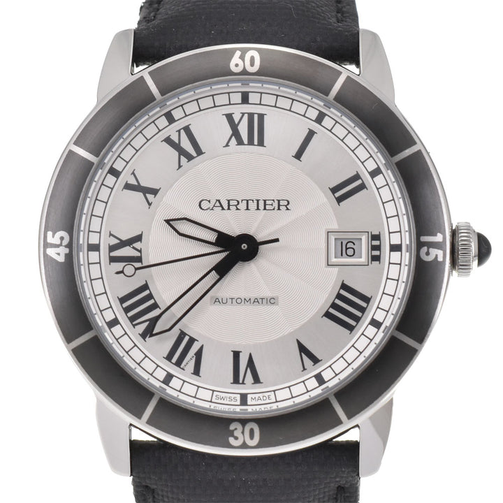with paper CARTIER Ronde Croisier de Cartier WSRN0002 Silver Dial Automatic Men's
 Watch R#143958