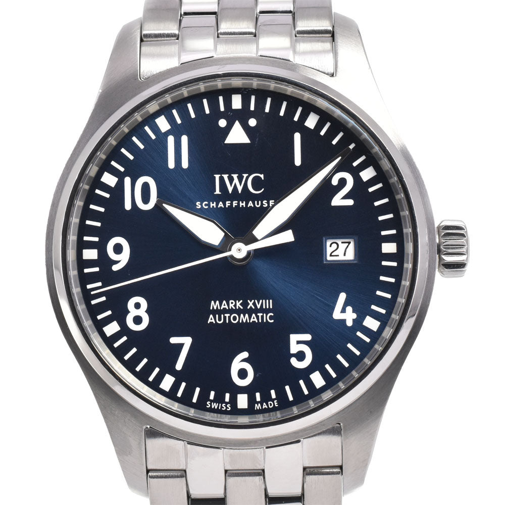 with paper IWC SCHAFFHAUSEN Pilot's Watch Mark XVIII Petite Prince IW327016 Date blue Dial Automatic Men's
 Watch A#143961
