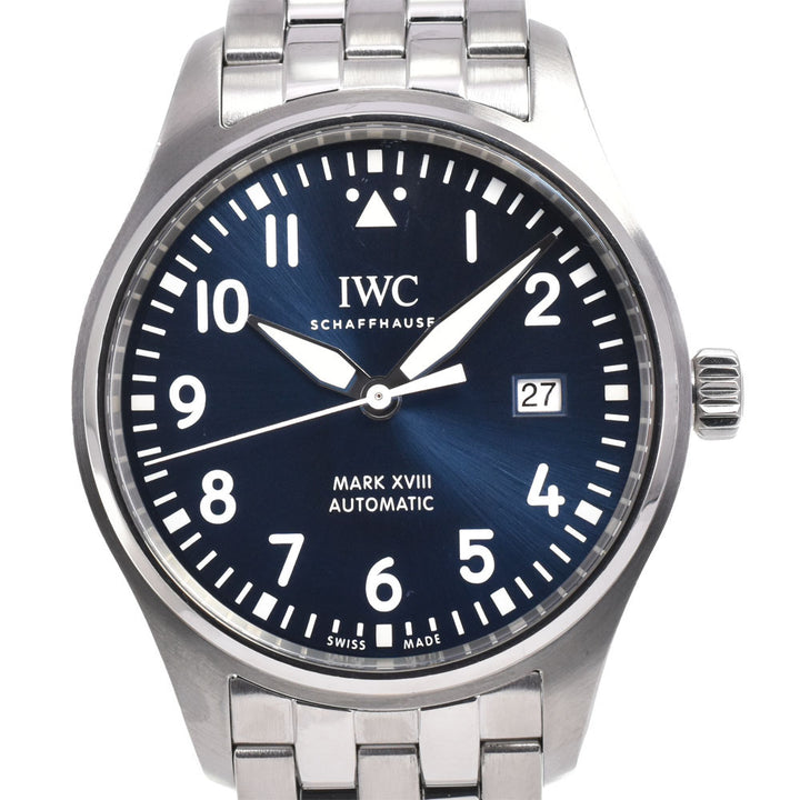 with paper IWC SCHAFFHAUSEN Pilot's Watch Mark XVIII Petite Prince IW327016 Date blue Dial Automatic Men's
 Watch A#143961