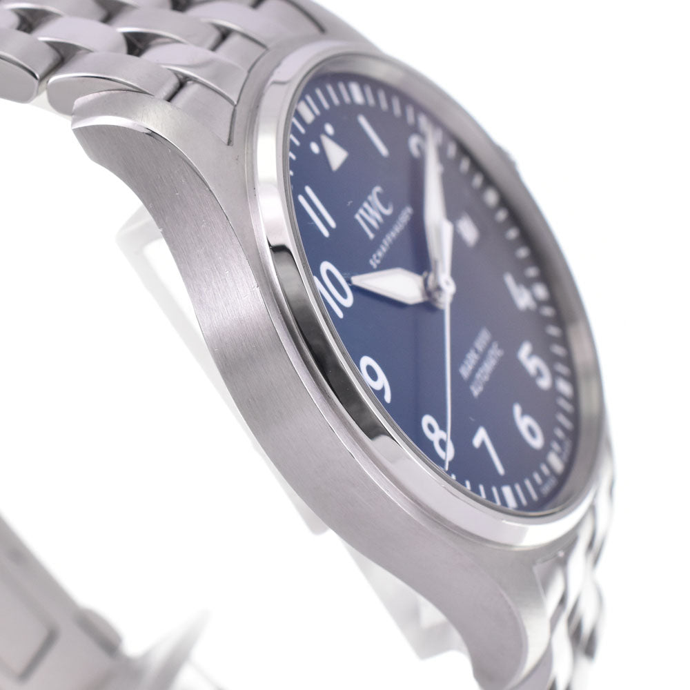 with paper IWC SCHAFFHAUSEN Pilot's Watch Mark XVIII Petite Prince IW327016 Date blue Dial Automatic Men's
 Watch A#143961