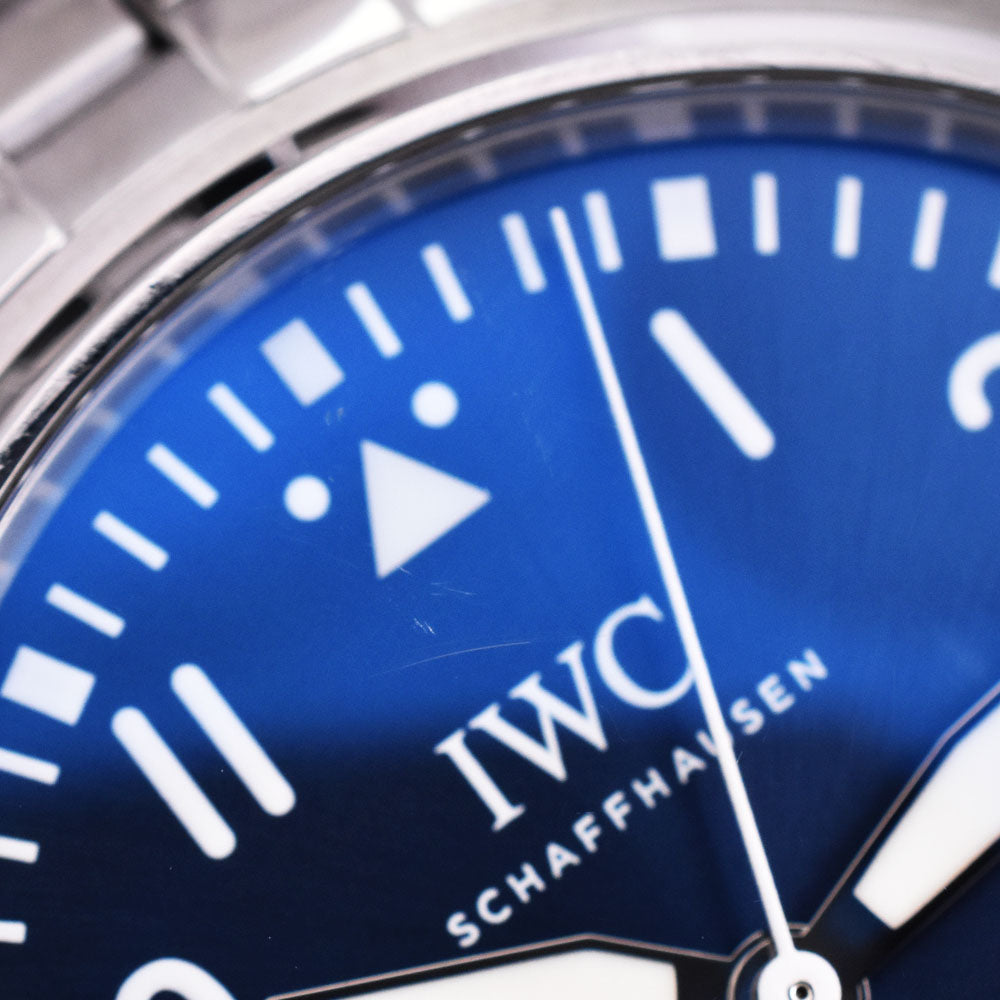 with paper IWC SCHAFFHAUSEN Pilot's Watch Mark XVIII Petite Prince IW327016 Date blue Dial Automatic Men's
 Watch A#143961