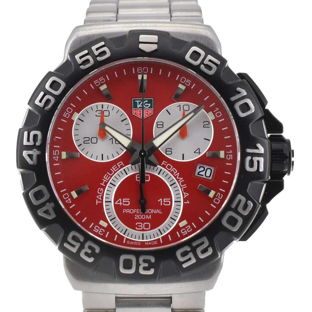 TAG HEUER Formula 1 CAH1112.BA0850 Chronograph Date Red / Silver Dial Quartz Men's
 Watch R#143966