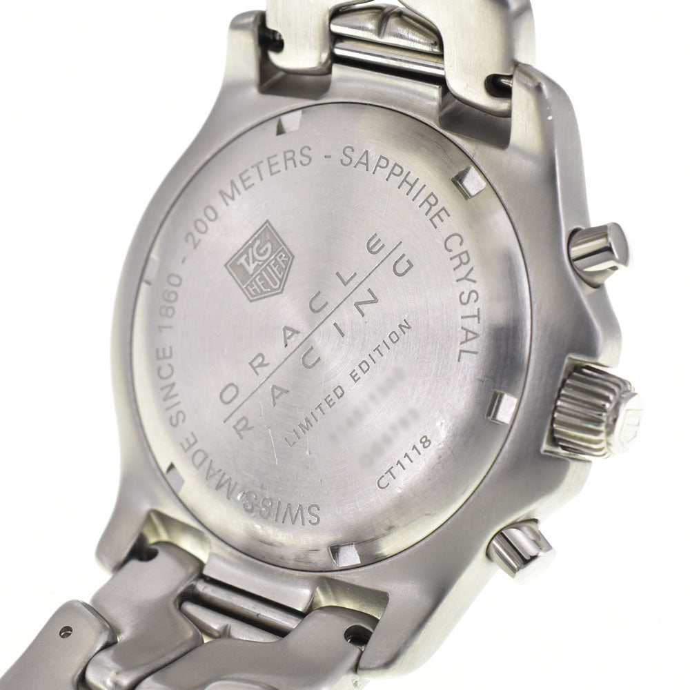 TAG HEUER Link Oracle Racing CT1118 Chronograph Date Silver Dial Quartz Men's
 Watch R#143967
