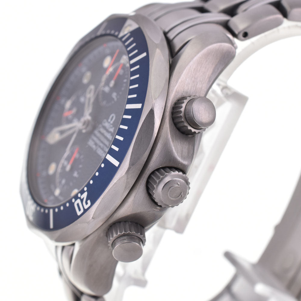 with paper OMEGA Seamaster300m 2298.80 Titanium Chronograph Date blue Dial Automatic Men's
 Watch B#143968