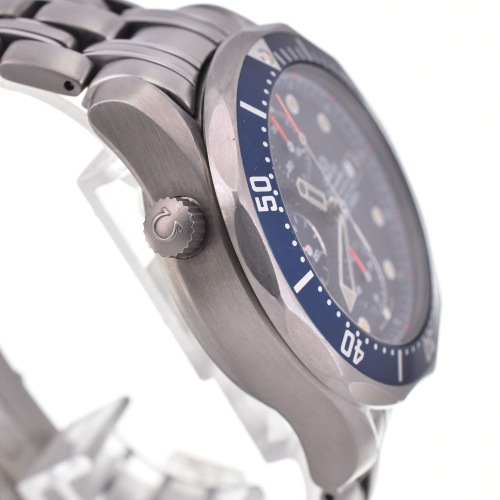 with paper OMEGA Seamaster300m 2298.80 Titanium Chronograph Date blue Dial Automatic Men's
 Watch B#143968